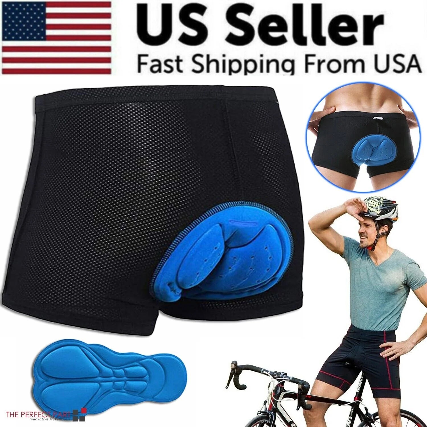 Men Women Cycling Shorts Bicycle Bike Underwear Pants with Sponge Gel 3D Padded