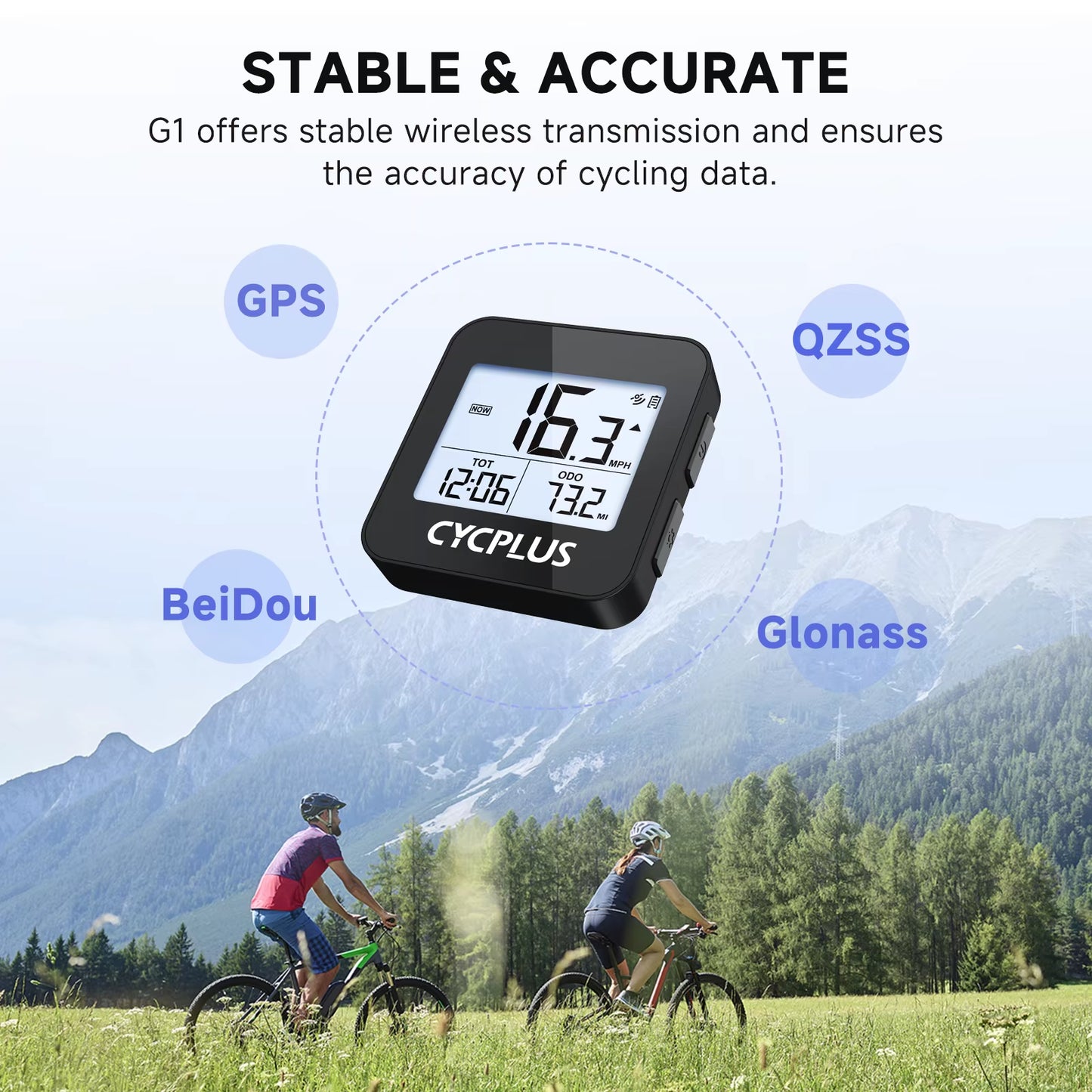 GPS Bike Computer Wireless Stopwatch IPX6 Waterproof Cycling Odometer Bicycle Accessories Speedometer