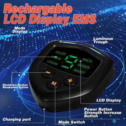 Abdominal Muscle Stimulator Trainer EMS Abs Fitness Equipment Training Gear Muscles Electrostimulator Exercise at Home Gym